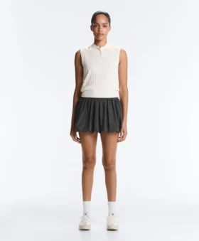 Maglione senza maniche a maglia larga