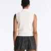 Maglione senza maniche a maglia larga Maglione senza maniche a maglia larga