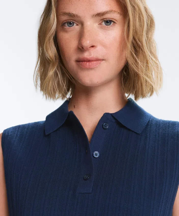 Maglione senza maniche a maglia larga Maglione senza maniche a maglia larga