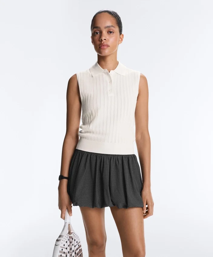Maglione senza maniche a maglia larga Maglione senza maniche a maglia larga