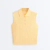 Maglione senza maniche a maglia larga Maglione senza maniche a maglia larga