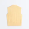 Maglione senza maniche a maglia larga Maglione senza maniche a maglia larga