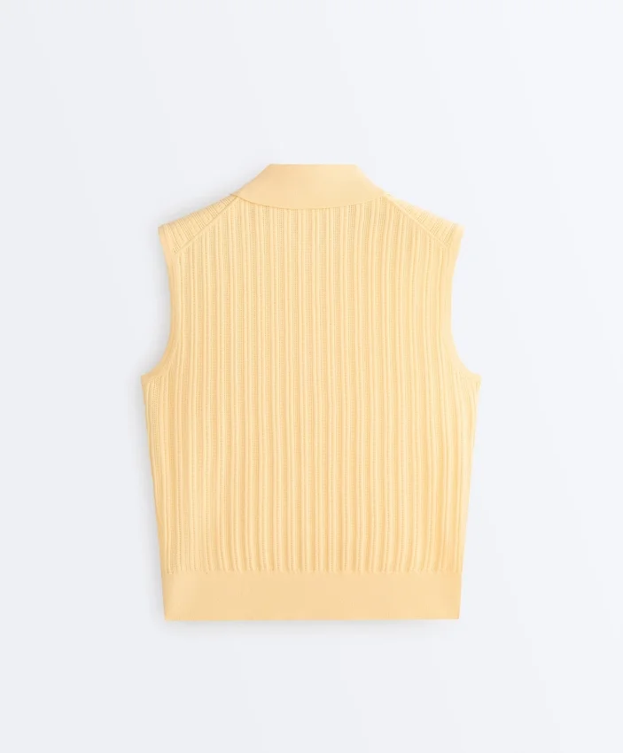 Maglione senza maniche a maglia larga Maglione senza maniche a maglia larga