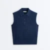 Maglione senza maniche a maglia larga Maglione senza maniche a maglia larga