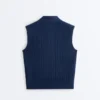 Maglione senza maniche a maglia larga Maglione senza maniche a maglia larga