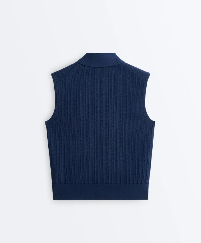 Maglione senza maniche a maglia larga Maglione senza maniche a maglia larga