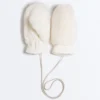 Muffole in pelliccia sintetica con cordino