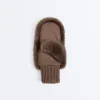 Muffole in pelliccia sintetica con polsino elasticizzato