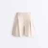 Pantaloncini a pieghe a righe larghe