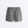 Pantaloncini a quadretti in misto lyocell Pantaloncini a quadretti in misto lyocell