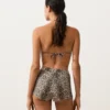 Pantaloncini da bikini a vita alta con stampa serpente Pantaloncini da bikini a vita alta con stampa serpente