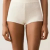 Pantaloncini da bikini a vita alta in crochet con texture a bolle Pantaloncini da bikini a vita alta in crochet con texture a bolle