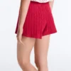 Pantaloncini in maglia a trecce lavata Pantaloncini in maglia a trecce lavata