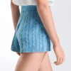 Pantaloncini in maglia a trecce lavata Pantaloncini in maglia a trecce lavata