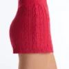 Pantaloncini in maglia a trecce lavata Pantaloncini in maglia a trecce lavata