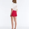 Pantaloncini in maglia a trecce lavata Pantaloncini in maglia a trecce lavata
