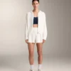 Giacca con cappuccio in maglia lavata