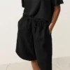 Pantaloncini midi in 100% lino Pantaloncini midi in 100% lino