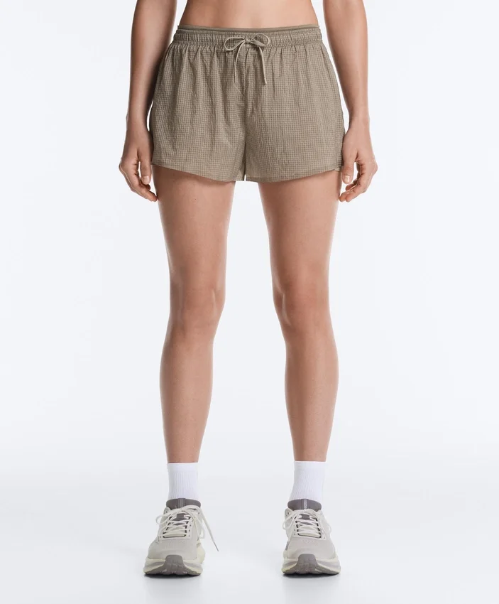 Pantaloncini tecnici 2 in 1 a vita media a quadri Pantaloncini tecnici 2 in 1 a vita media a quadri