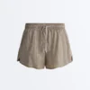 Pantaloncini tecnici 2 in 1 a vita media a quadri Pantaloncini tecnici 2 in 1 a vita media a quadri