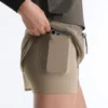 Pantaloncini tecnici 2 in 1 a vita media a quadri Pantaloncini tecnici 2 in 1 a vita media a quadri
