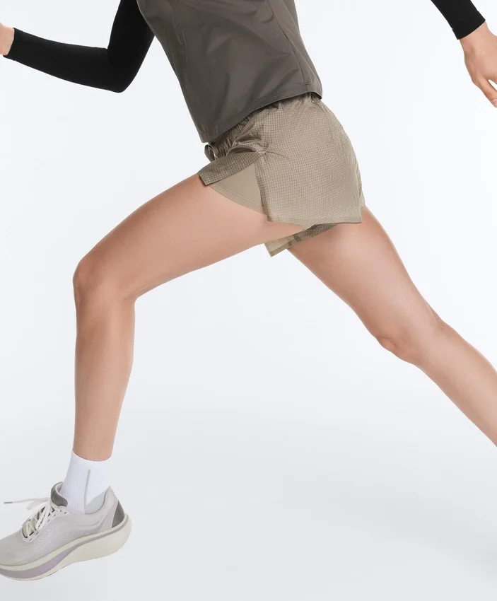 Pantaloncini tecnici 2 in 1 a vita media a quadri Pantaloncini tecnici 2 in 1 a vita media a quadri