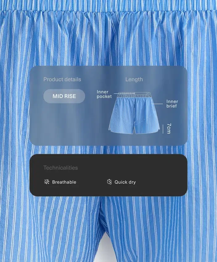 Pantaloncini tecnici a righe Pantaloncini tecnici a righe