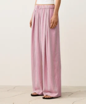 Pantaloni a gamba dritta a righe