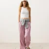 Pantaloni a gamba dritta a righe
