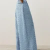 Pantaloni a gamba dritta a righe in misto cotone Pantaloni a gamba dritta a righe in misto cotone