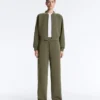 Pantaloni a gamba dritta a righe in modal Soft Touch