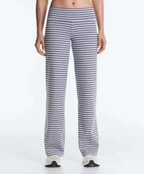 Pantaloni a gamba dritta a vita alta Comfortlux a righe