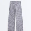 Pantaloni a gamba dritta a vita alta Comfortlux a righe