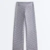 Pantaloni a gamba dritta a vita alta Comfortlux a righe