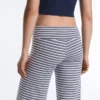 Pantaloni a gamba dritta a vita alta Comfortlux a righe