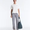 Pantaloni a gamba dritta a vita alta Comfortlux a righe