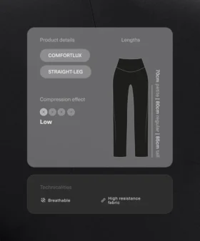 Pantaloni a gamba dritta Comfortlux a vita alta
