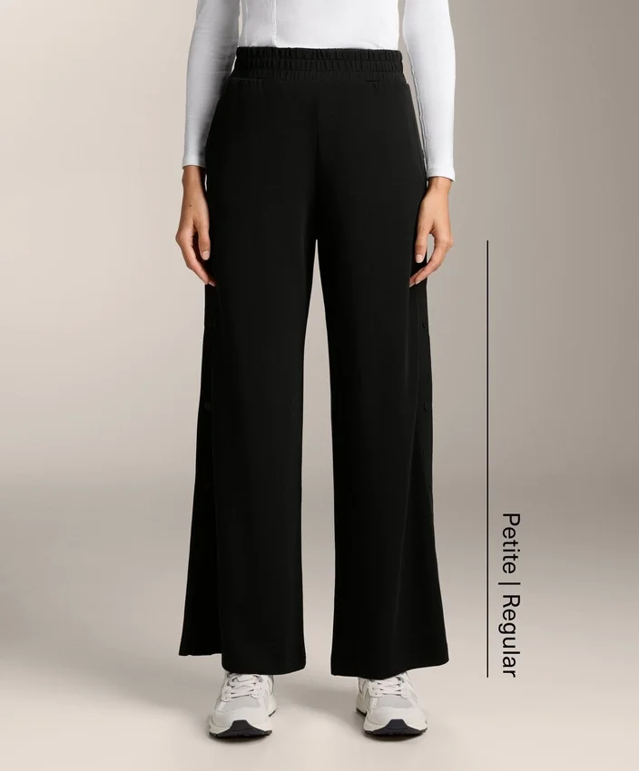 Pantaloni a gamba dritta con bottoni e bordino in modal Soft Touch Pantaloni a gamba dritta con bottoni e bordino in modal Soft Touch