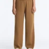 Pantaloni a gamba dritta con struttura a maglia laterale Pantaloni a gamba dritta con struttura a maglia laterale