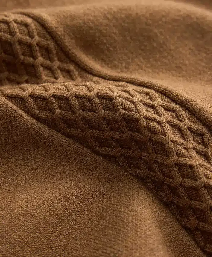 Pantaloni a gamba dritta con struttura a maglia laterale Pantaloni a gamba dritta con struttura a maglia laterale