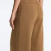 Pantaloni a gamba dritta con struttura a maglia laterale Pantaloni a gamba dritta con struttura a maglia laterale