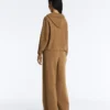 Pantaloni a gamba dritta con struttura a maglia laterale Pantaloni a gamba dritta con struttura a maglia laterale