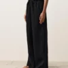 Pantaloni a gamba dritta in 100% lino