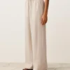 Pantaloni a gamba dritta in 100% lino Pantaloni a gamba dritta in 100% lino