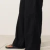 Pantaloni a gamba dritta in 100% lino