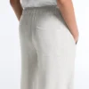 Pantaloni a gamba dritta in cotone melange