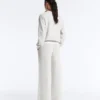 Pantaloni a gamba dritta in cotone melange