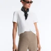 Pantaloni a gamba dritta in maglia a coste