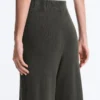 Pantaloni a gamba dritta in maglia a costine