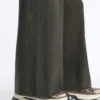 Pantaloni a gamba dritta in maglia a costine